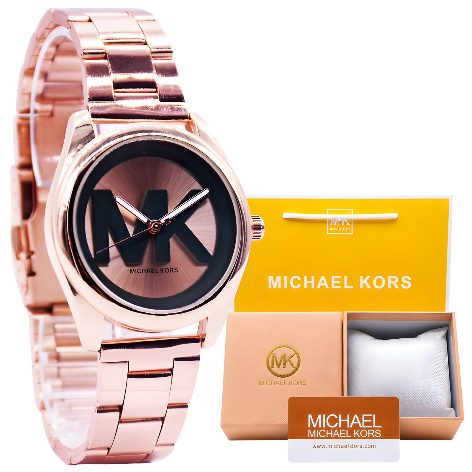 Michael Kors MK-9128 Rosegold Green D3,8cm Rp100,000 (Set), foto 1