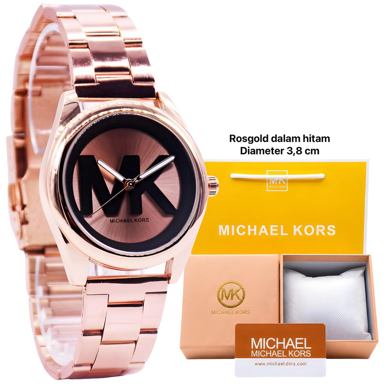 Michael Kors MK-9128 Rosegold Green D3,8cm Rp100,000 (Set), foto 2
